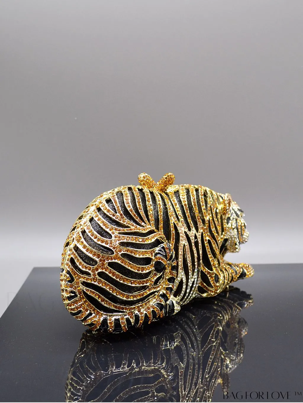 BagForLove - Tiger Design Rhinestone Bag: Stylish Glam for Weddings, Proms & Parties