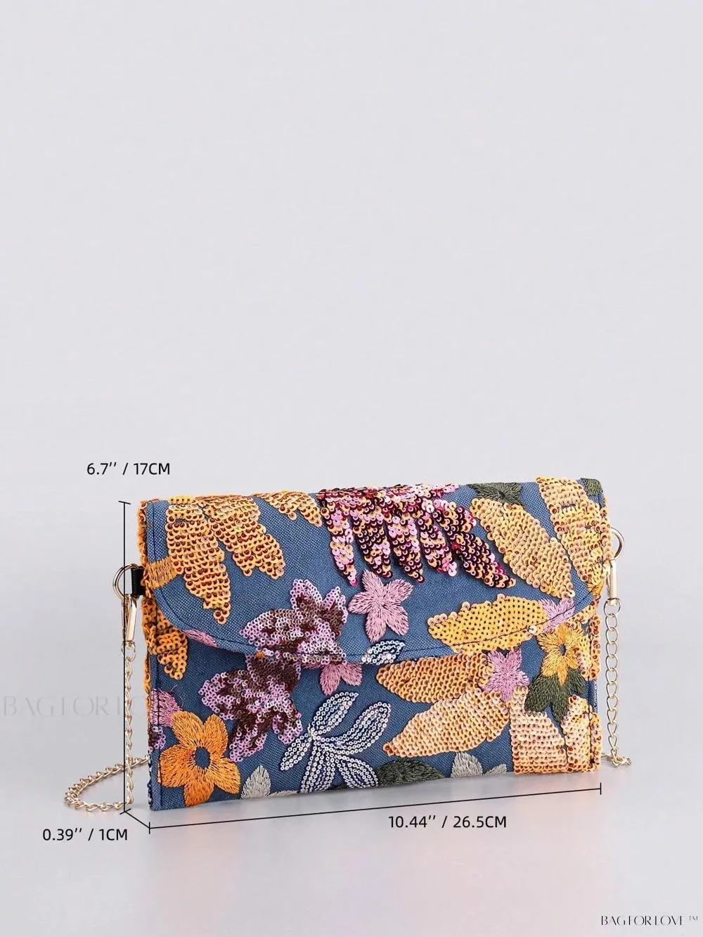 BagForLove - Vibrant Patchwork Clamshell Crossbody Bag in Color Contrast