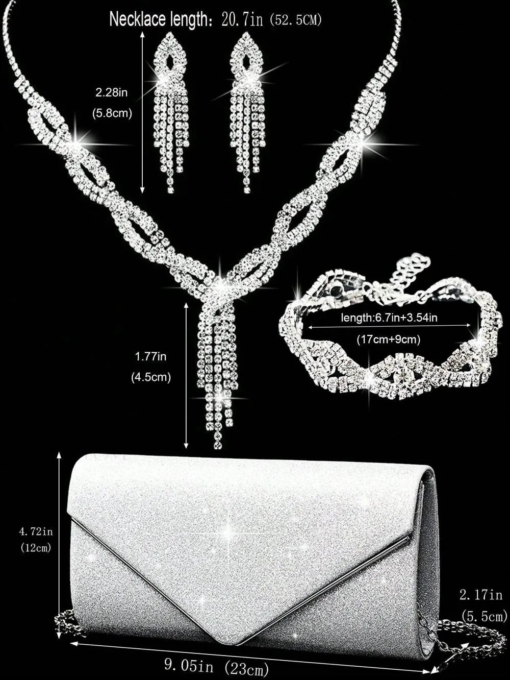 BagForLove - Women's Glittering Purse for Wedding and Party Wear
