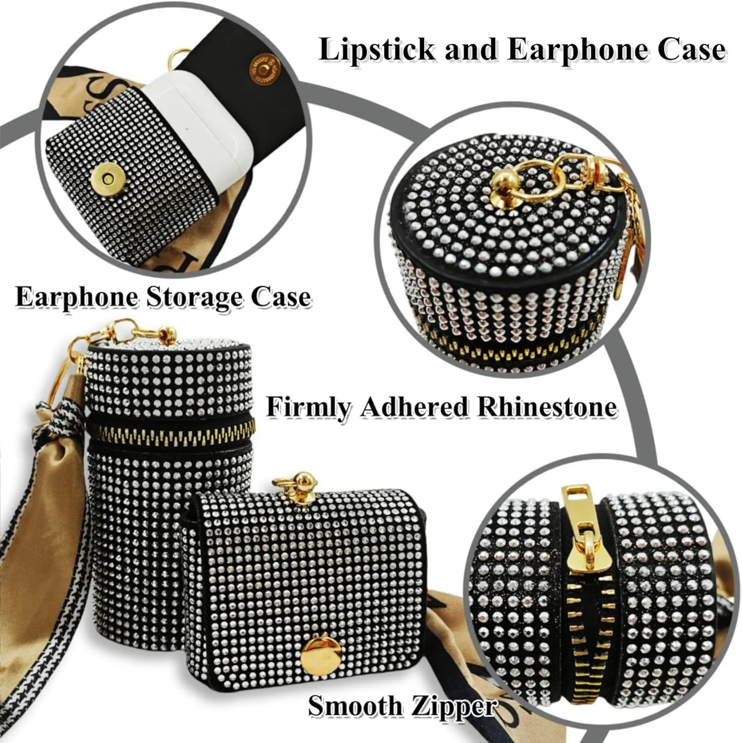 BATUMEYE Gift Keychain Set for Woman with Bottle Opener, Card Holder, Wristlet Strap, Whistle, Travel Bottle Holder