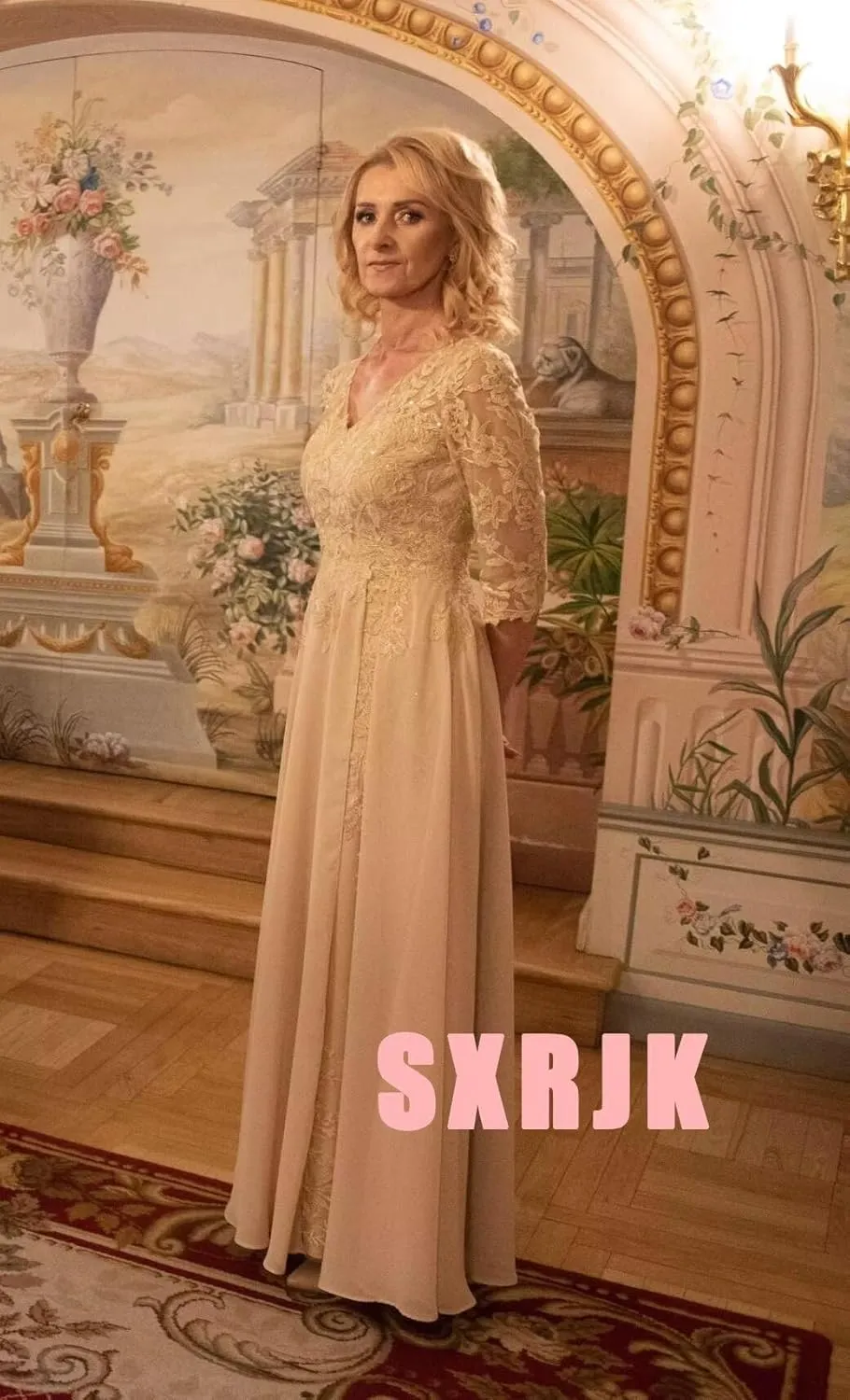 Beaded Applique Mother of The Bride Dresses for Wedding 2025 Chiffon Mother of The Groom Dress Long