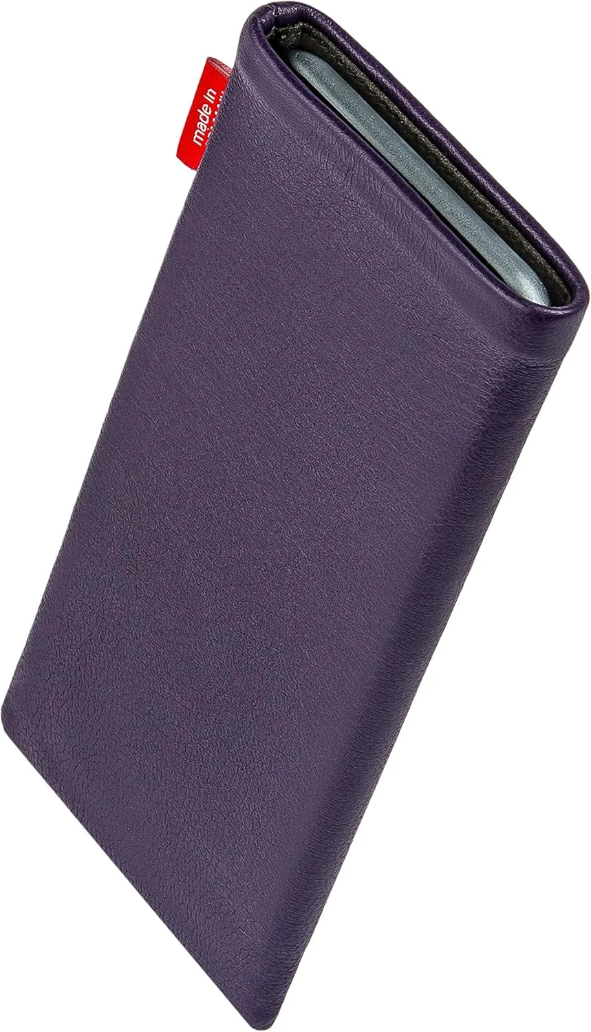 Beat Lilac Custom Tailored Sleeve for Mobistel Cynus T7. Fine Nappa Leather Pouch with Integrated Microfibre Lining for Display Cleaning