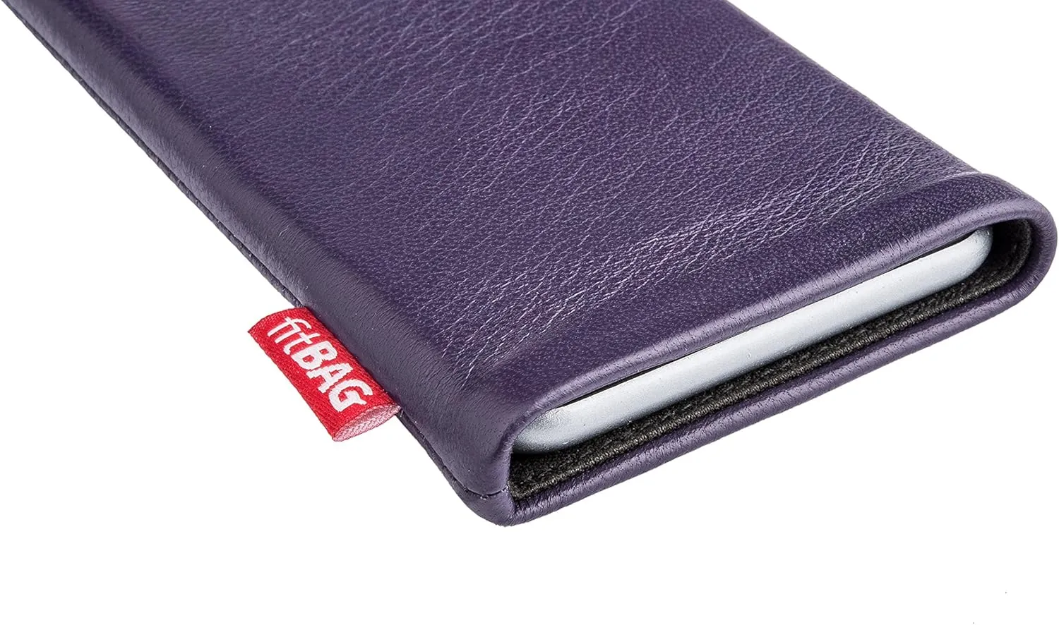 Beat Lilac Custom Tailored Sleeve for Mobistel Cynus T7. Fine Nappa Leather Pouch with Integrated Microfibre Lining for Display Cleaning