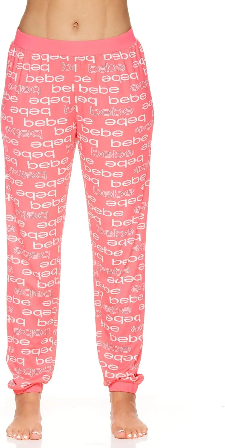 bebe Womens PJs Sets 2 Piece with Tee and Pajama Pants,Women's Sleepwear, Ladies Pajamas Sets