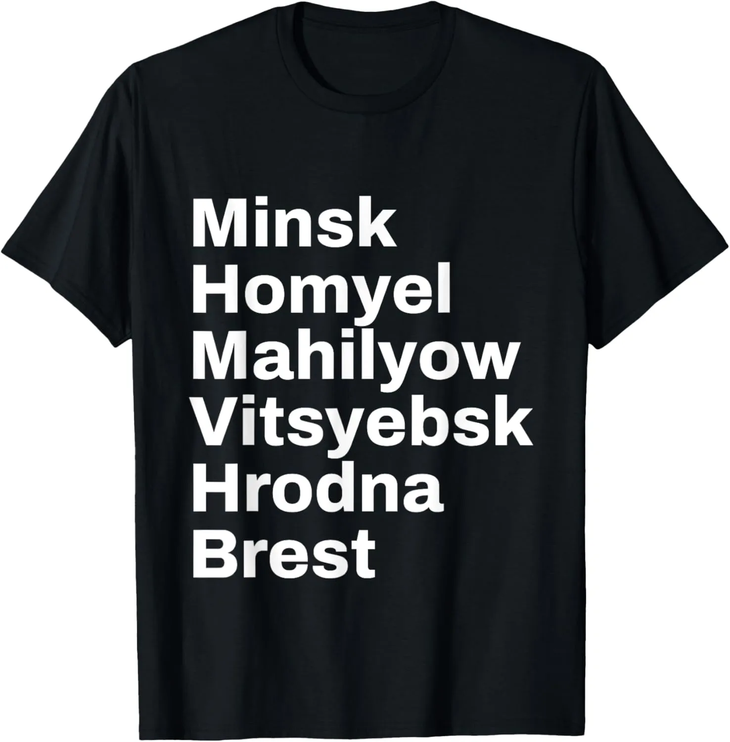 Belarus Cities and Towns Travel T-Shirt