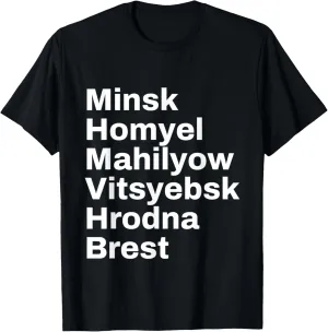 Belarus Cities and Towns Travel T-Shirt