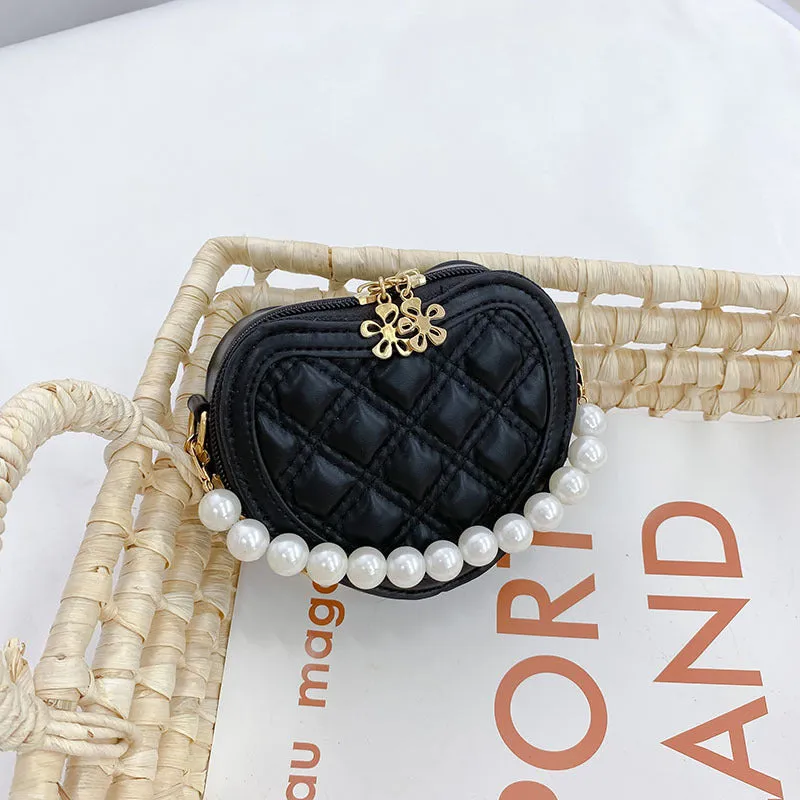 Belle Heart-Shaped Crossbody Girls' Mini Bag.