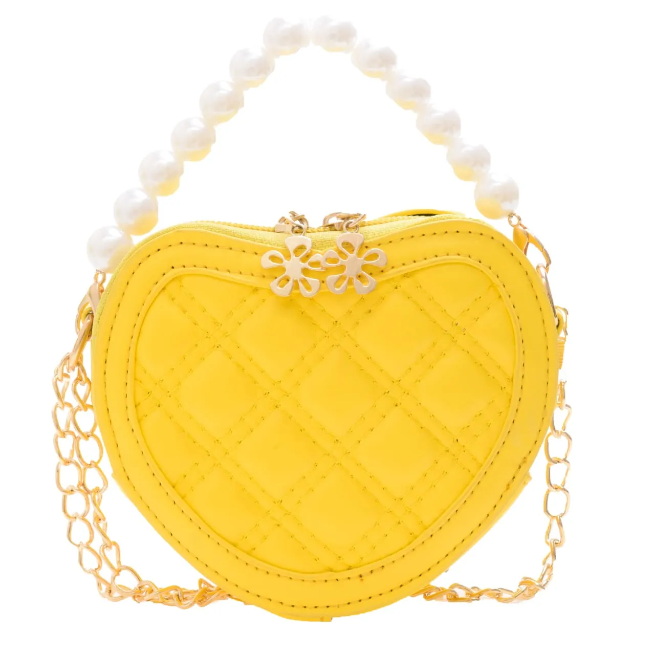 Belle Heart-Shaped Crossbody Girls' Mini Bag.