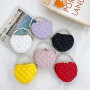 Belle Heart-Shaped Crossbody Girls' Mini Bag.