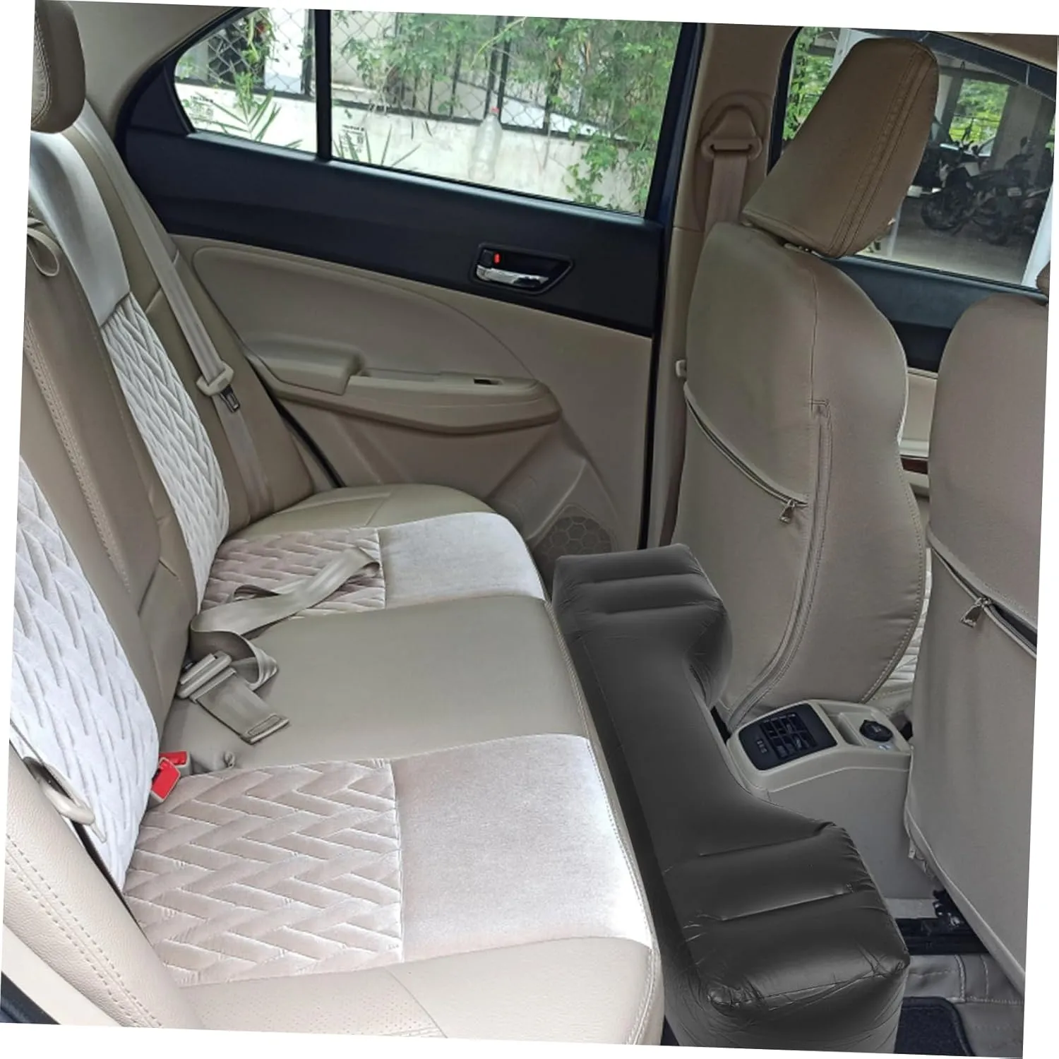 BESPORTBLE Inflatable Car Bed Accessory Dog Seat for Back Seat Cozy Sleeping Pad Footrest Material Portable Travel for Suvs and Road Trips