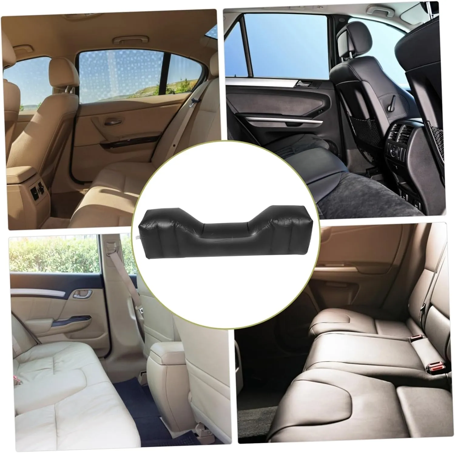 BESPORTBLE Inflatable Car Bed Accessory Dog Seat for Back Seat Cozy Sleeping Pad Footrest Material Portable Travel for Suvs and Road Trips