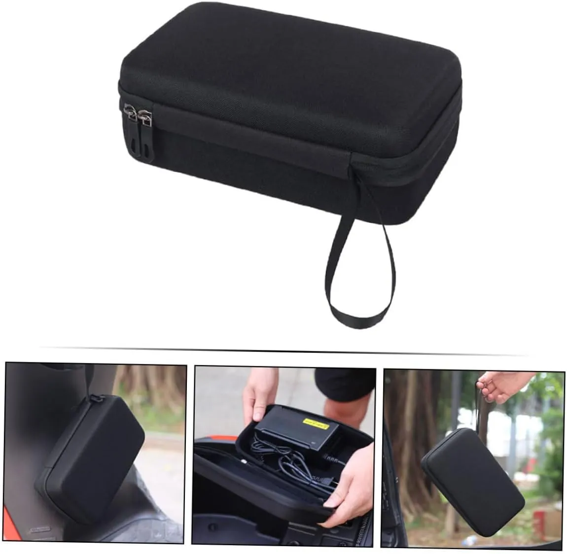 Bike Accessories Organizer Durable Hard Shell Charger Storage Bag for Electric Vehicles and Bicycles Shockproof Pressure Resistant Stylish Portable Design