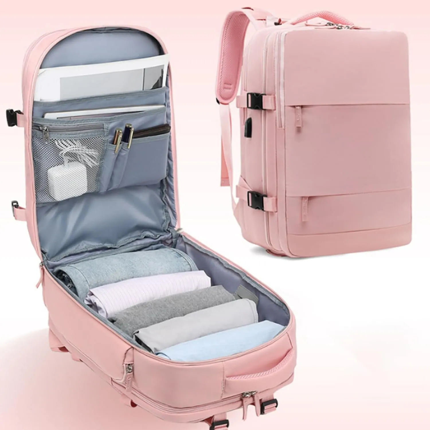 Birdesc Backpack, Levette Bag Travel, Levettevac Backpack, Large Capacity Bag With Separate Compartment (Beige)