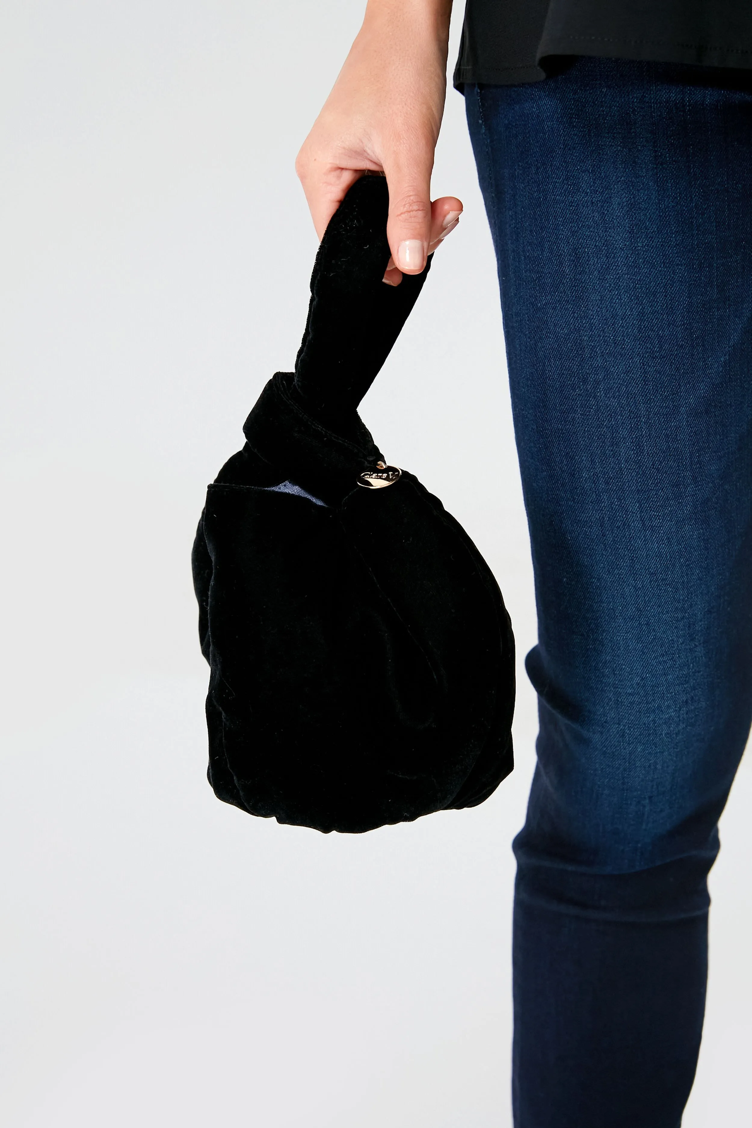 Black Velvet Chou Chou Bag