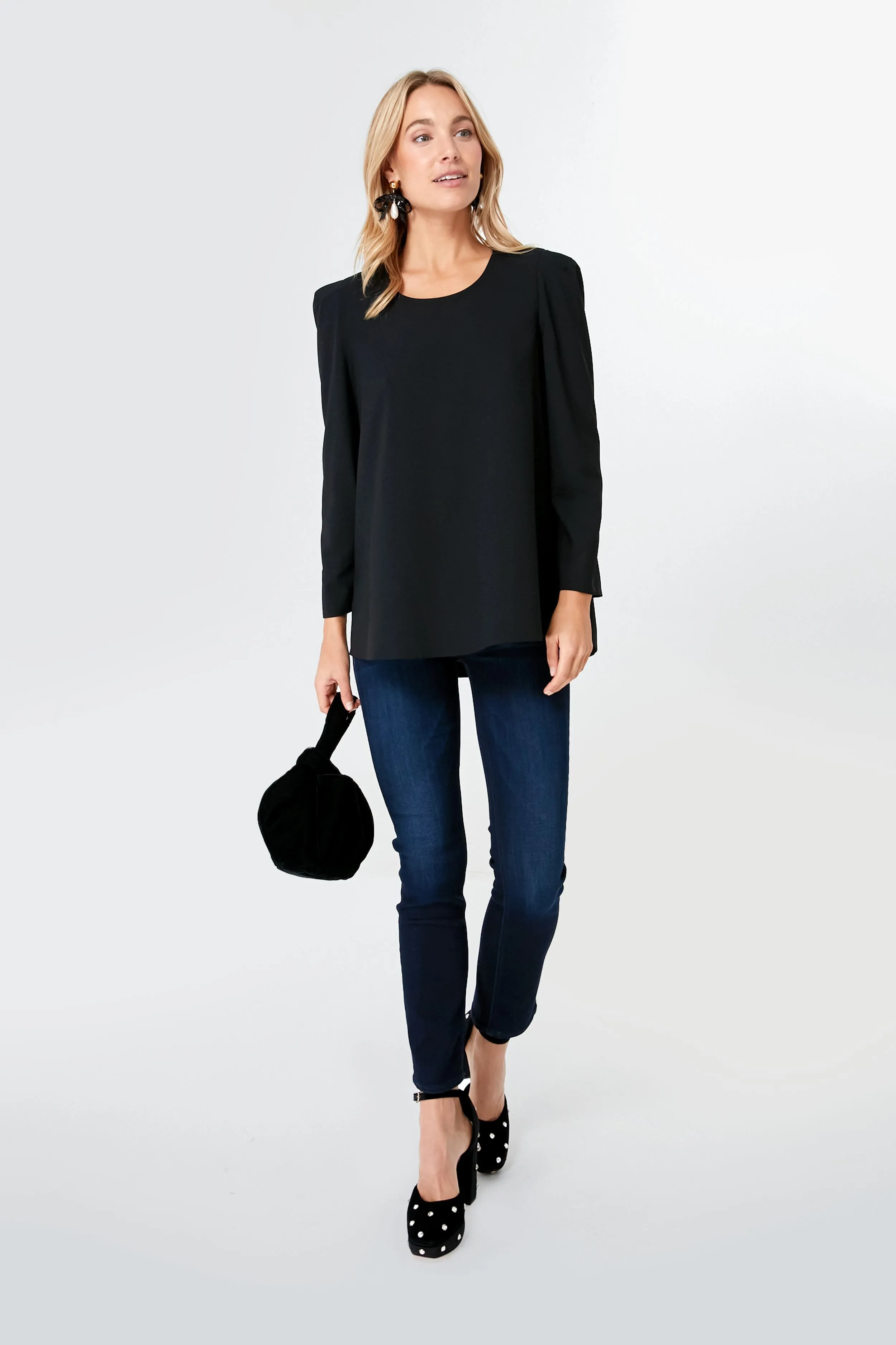 Black Velvet Chou Chou Bag