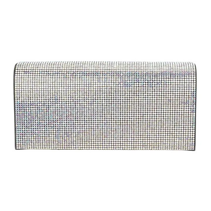 Bling Solid Evening Clutch Crossbody Bag by Madeline Love