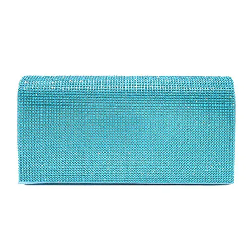 Bling Solid Evening Clutch Crossbody Bag by Madeline Love