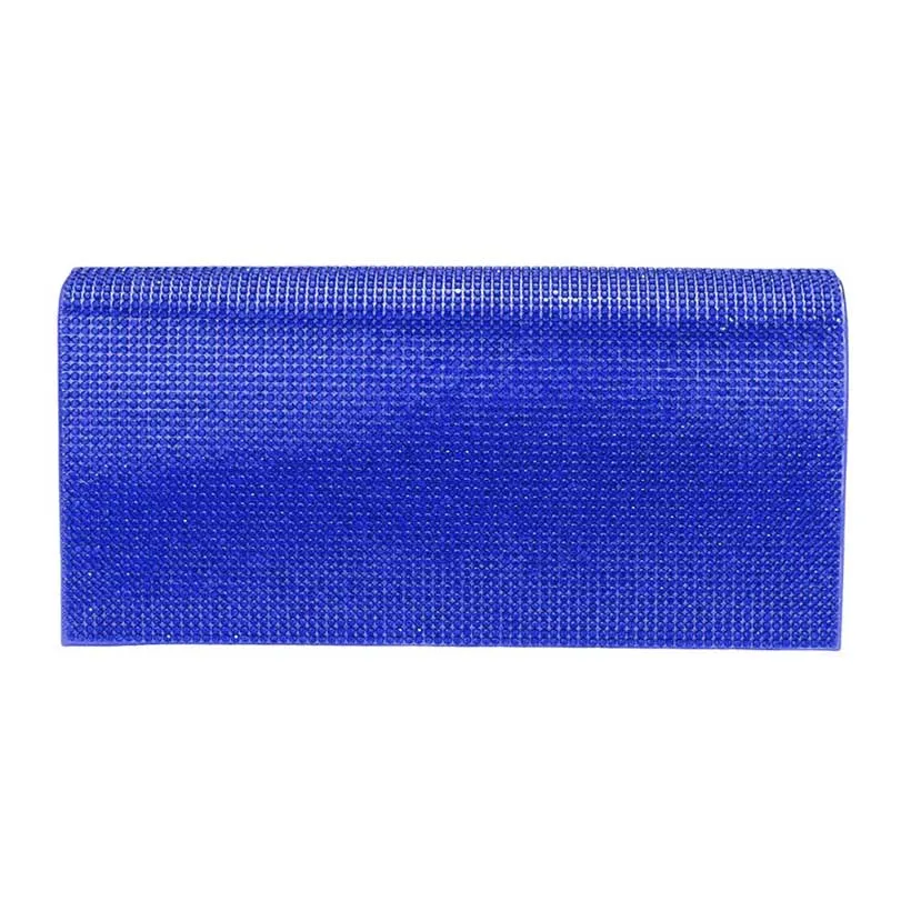 Bling Solid Evening Clutch Crossbody Bag by Madeline Love