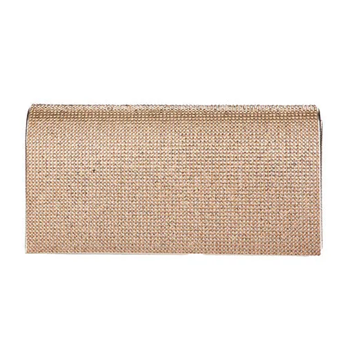 Bling Solid Evening Clutch Crossbody Bag by Madeline Love