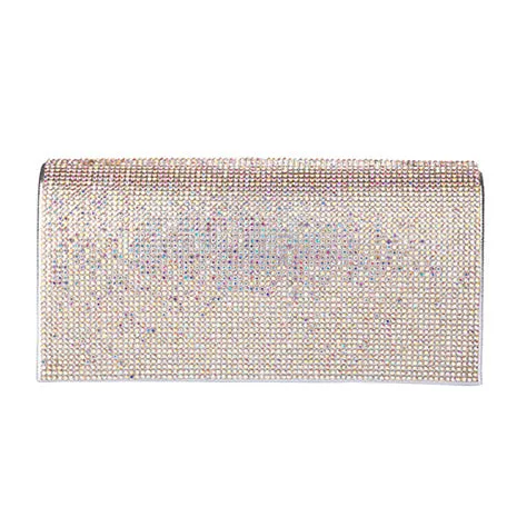 Bling Solid Evening Clutch Crossbody Bag by Madeline Love