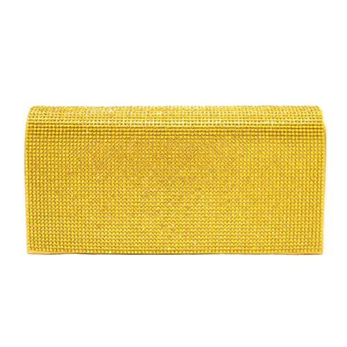Bling Solid Evening Clutch Crossbody Bag by Madeline Love