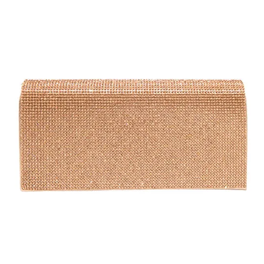 Bling Solid Evening Clutch Crossbody Bag by Madeline Love