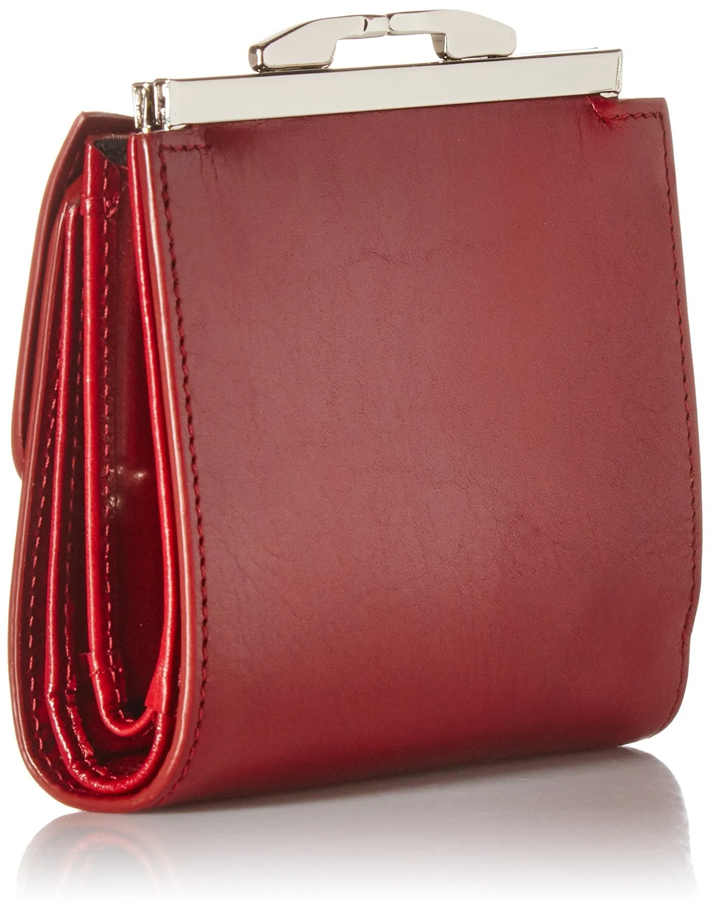 Bosca Womens Old Leather 4" Framed French Purse Wallet