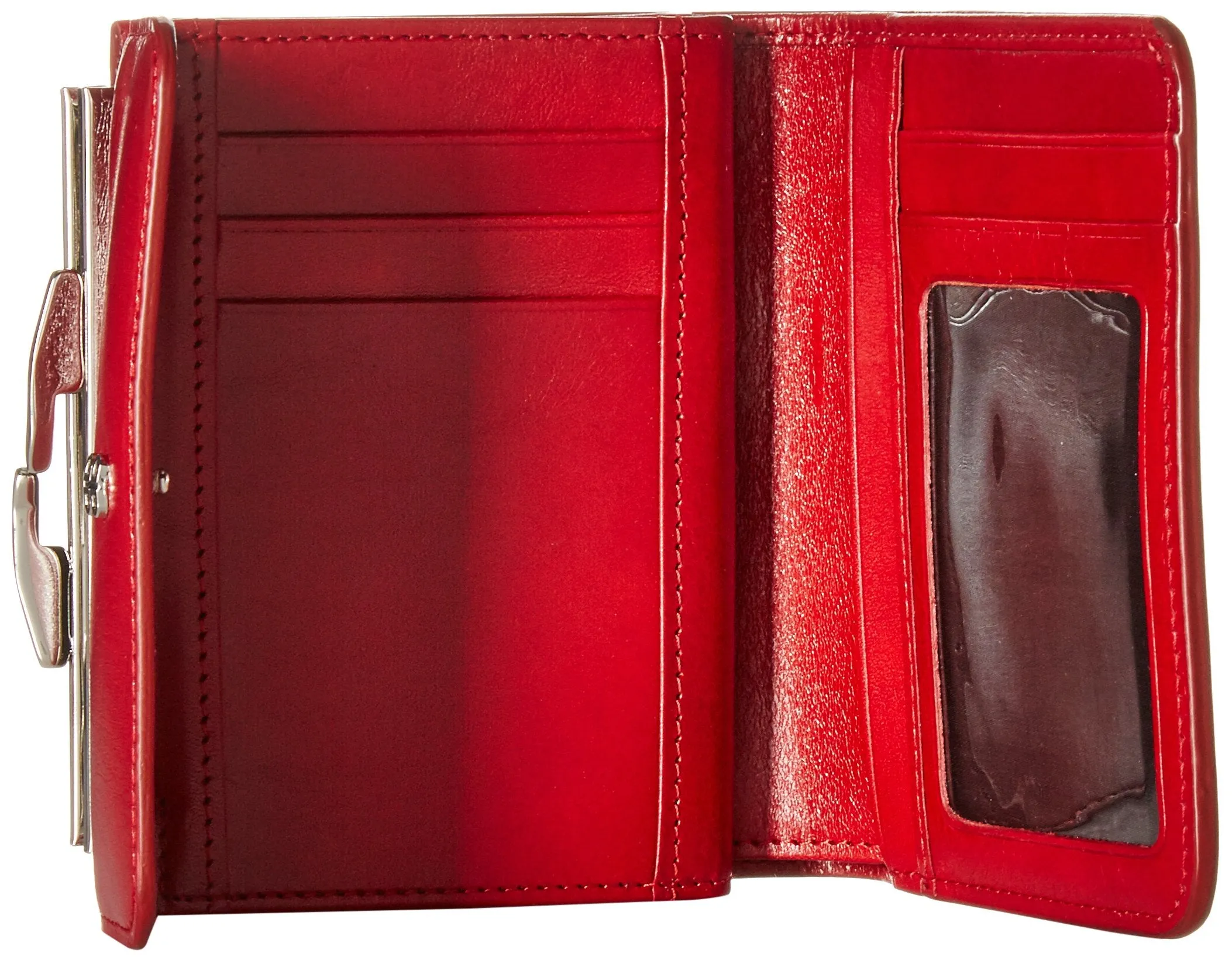 Bosca Womens Old Leather 4" Framed French Purse Wallet