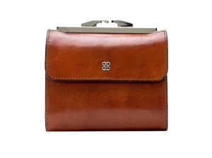 Bosca Womens Old Leather 4" Framed French Purse Wallet