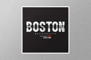 Boston 2 Travel Sticker