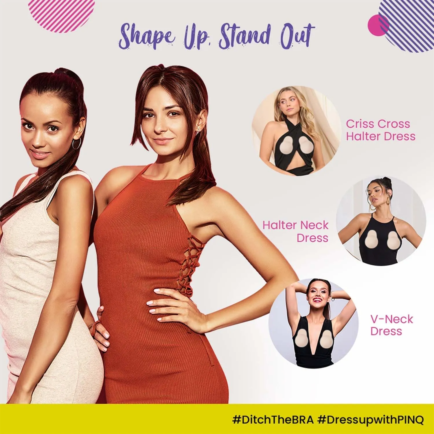 Breast Lift Cup - Reusable Adhesive Nipple Cover with Travel Bag - Stick on Bra Shape Enhancer Push Up Pasties