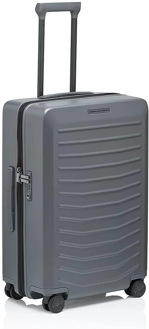 Bric's PORSCHE DESIGN 27 inch Expandable Spinner Luggage - Expandable Depth of 1.5" - Hardside Travel Suitcase - Roadster Collection - Anthracite Matte