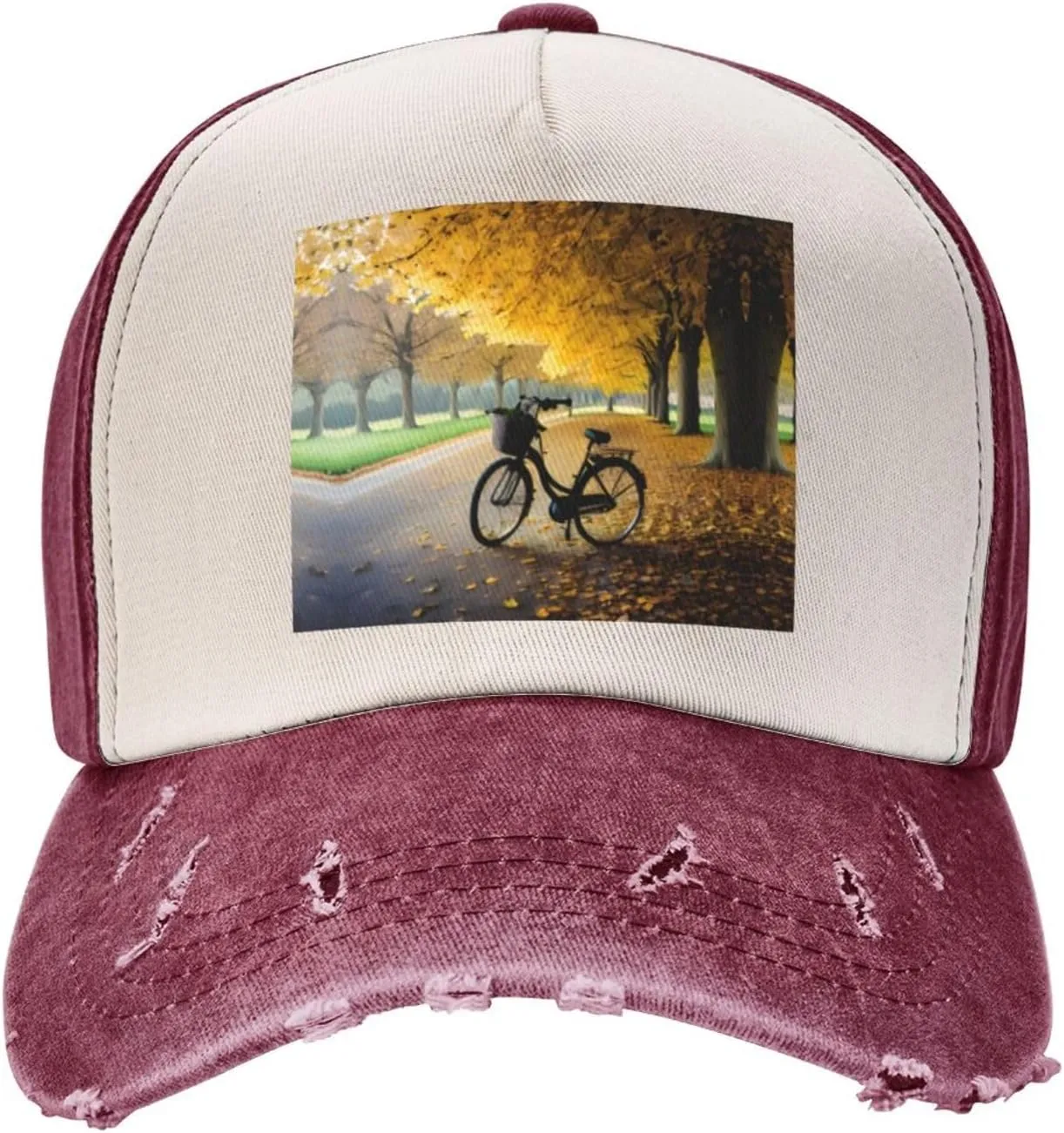 Bright Cabbage Unisex Adjustable and Breathable Sporty Denim Hat,Stylish Baseball Cap for Outdoor Activities