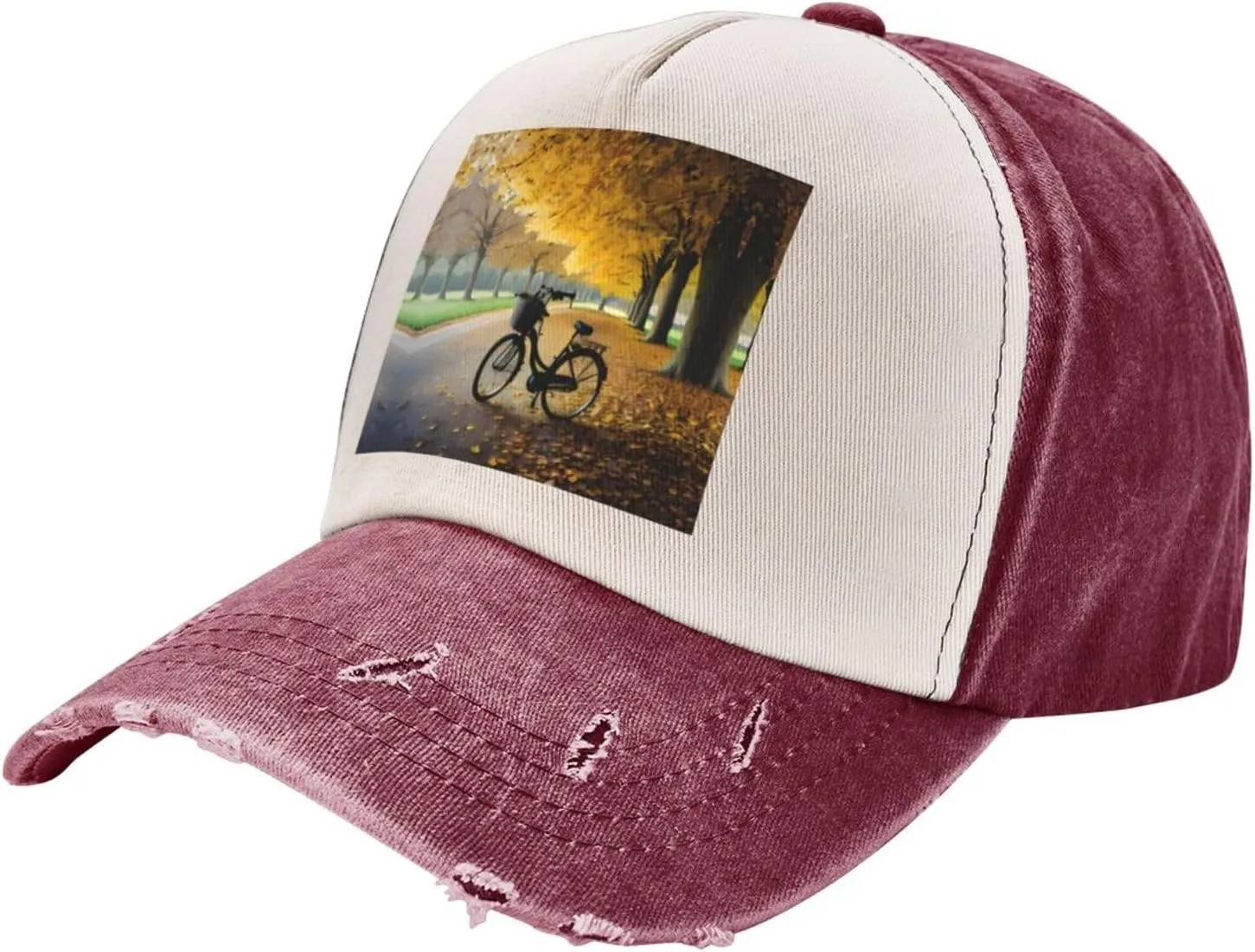 Bright Cabbage Unisex Adjustable and Breathable Sporty Denim Hat,Stylish Baseball Cap for Outdoor Activities