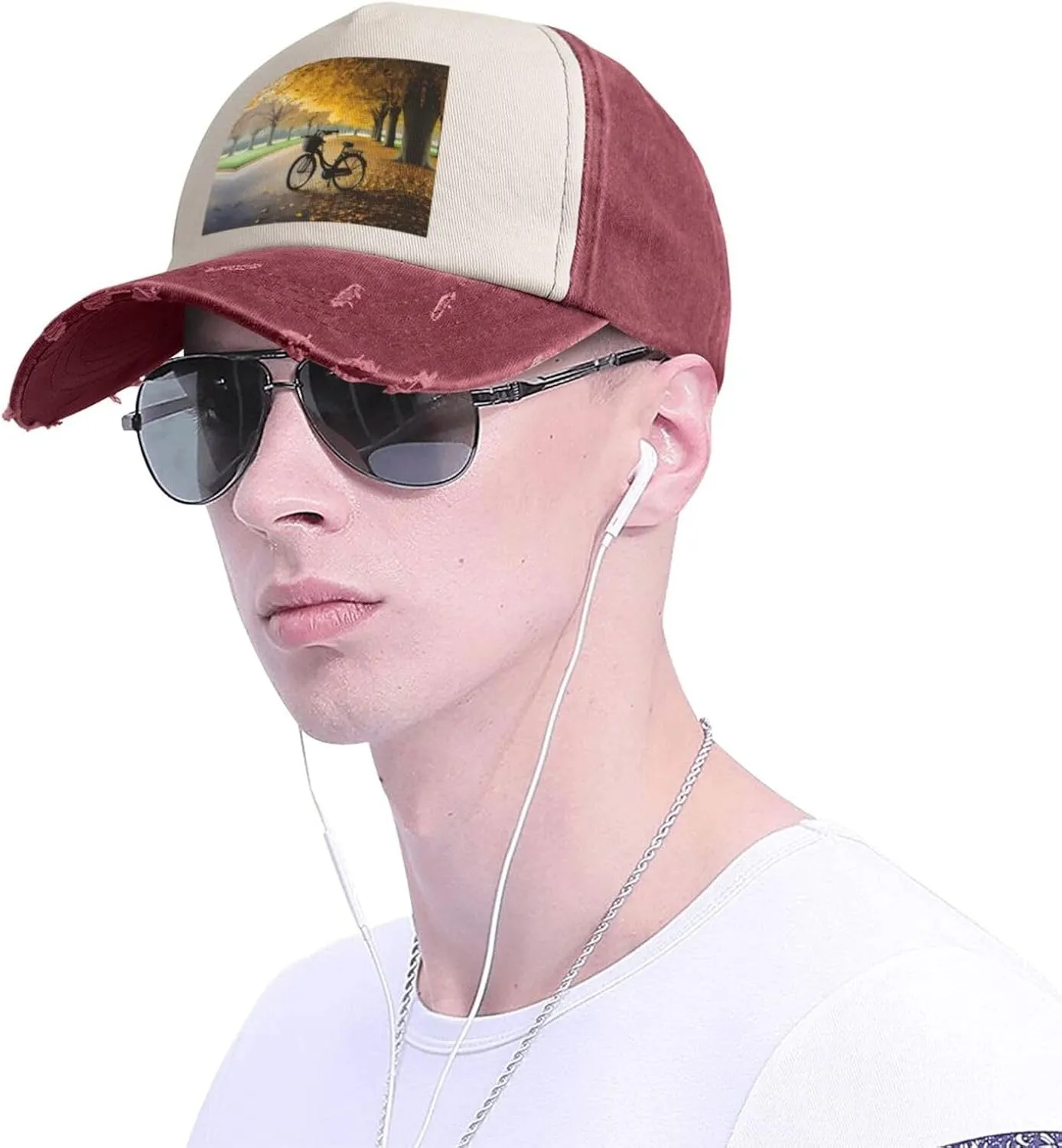 Bright Cabbage Unisex Adjustable and Breathable Sporty Denim Hat,Stylish Baseball Cap for Outdoor Activities