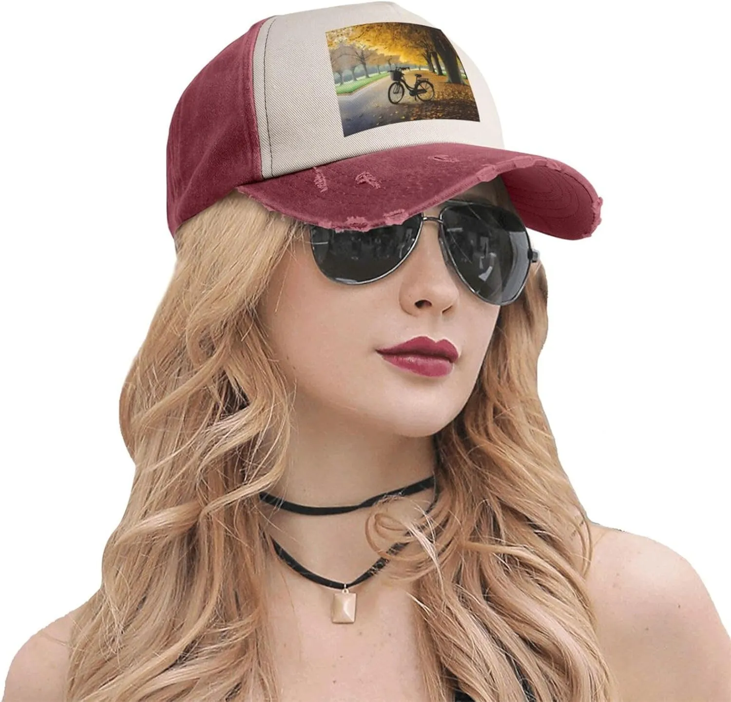 Bright Cabbage Unisex Adjustable and Breathable Sporty Denim Hat,Stylish Baseball Cap for Outdoor Activities