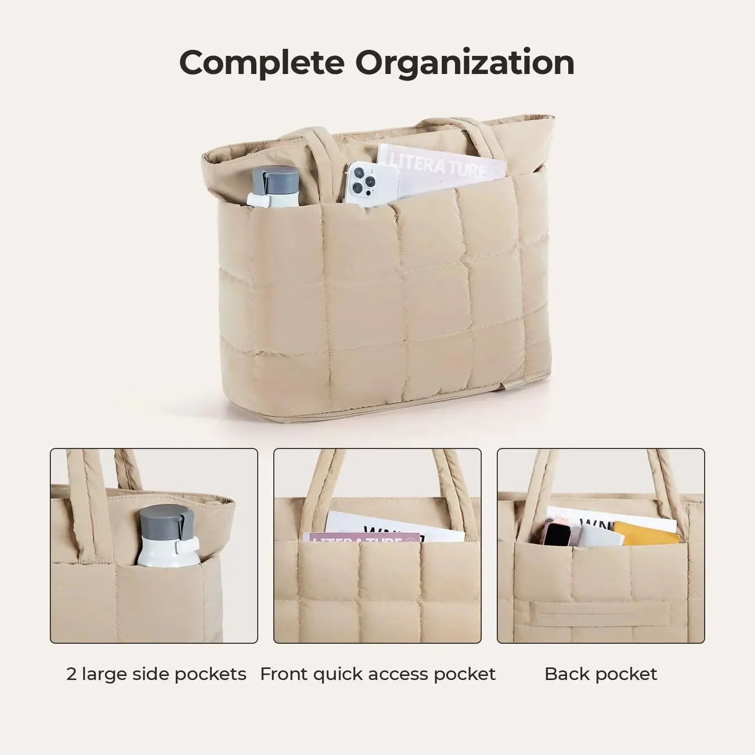 Bubble 22L-28L Expandable Puffer Travel Tote Bag