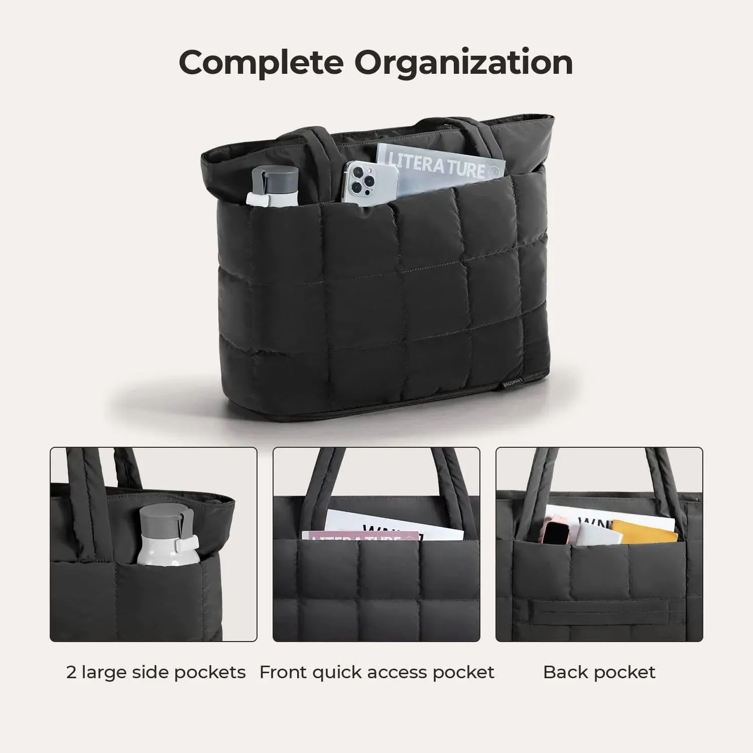 Bubble 22L-28L Expandable Puffer Travel Tote Bag