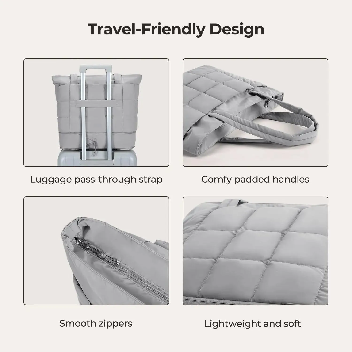 Bubble 22L-28L Expandable Puffer Travel Tote Bag