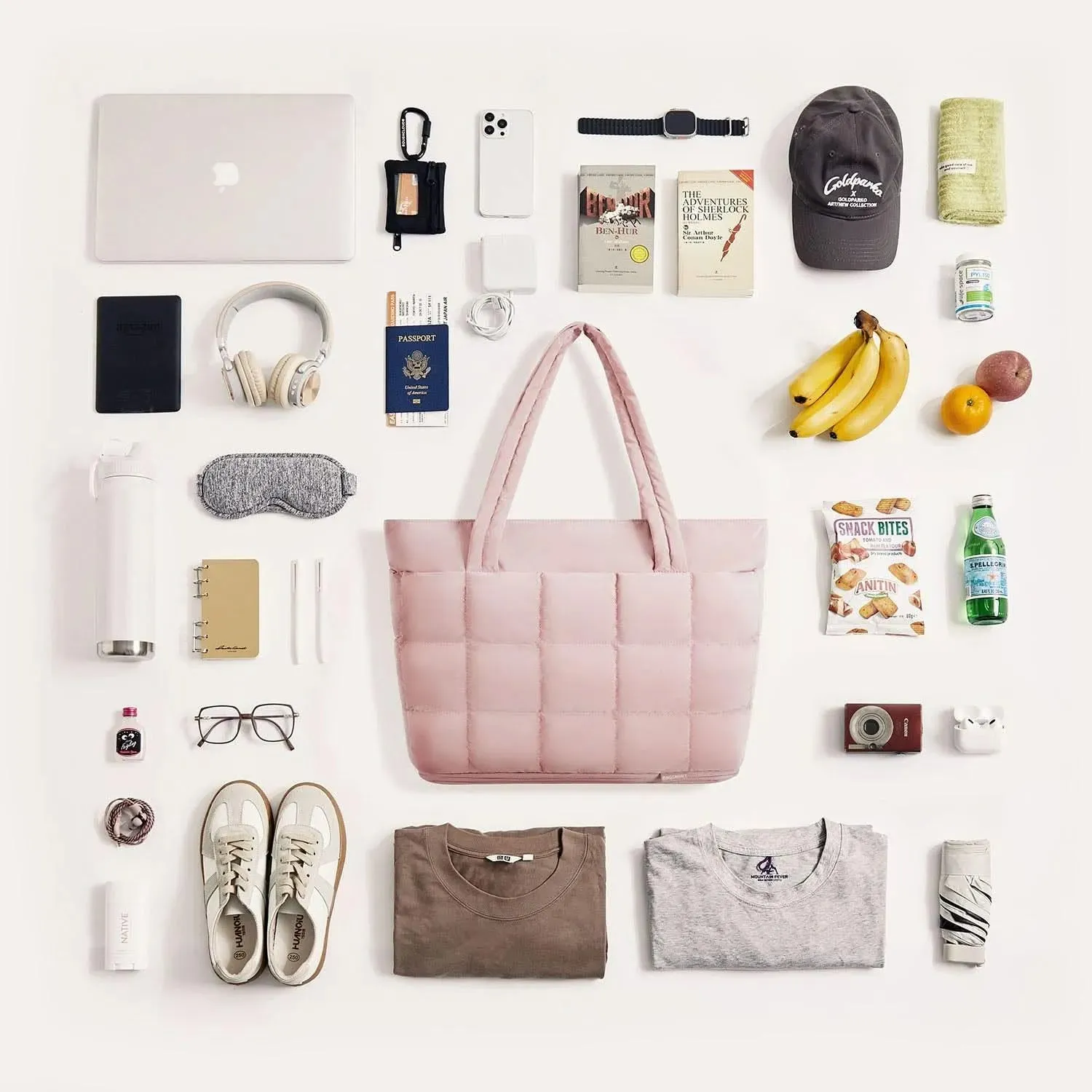 Bubble 22L-28L Expandable Puffer Travel Tote Bag