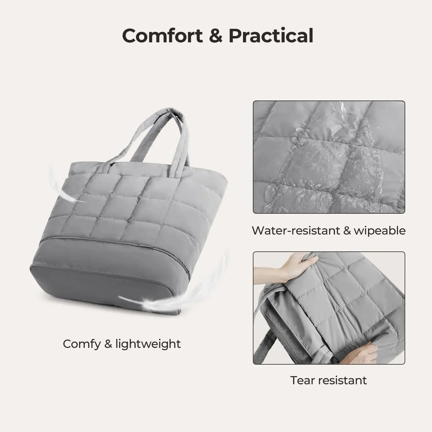 Bubble 22L-28L Expandable Puffer Travel Tote Bag