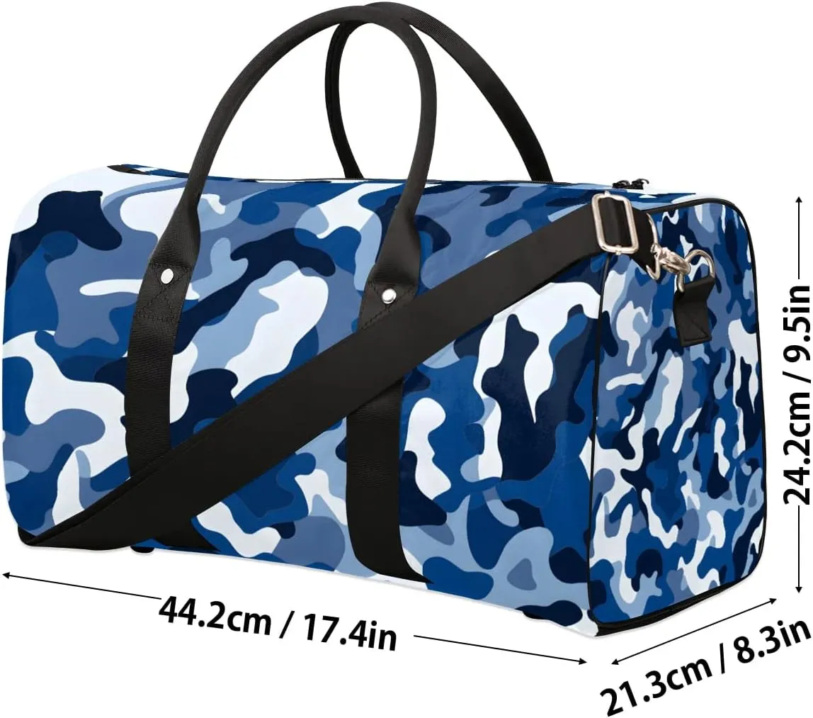 Camo Travel Duffel Bag for Women Men Waterproof Foldable Overnight Weekender Bag Large Capacity Sports Gym Bag