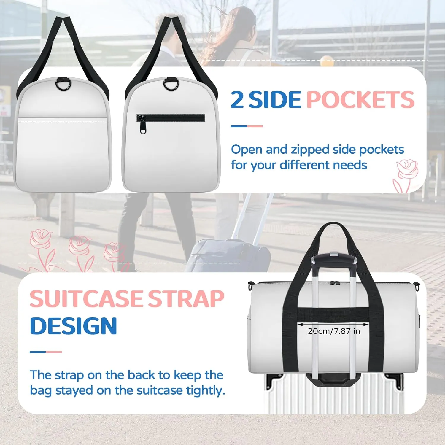 Camping Sports Gym Bag Travel Duffel Bag Overnight Duffle Bags for Boys Girls,Weekender Sleepover Bags for Travel