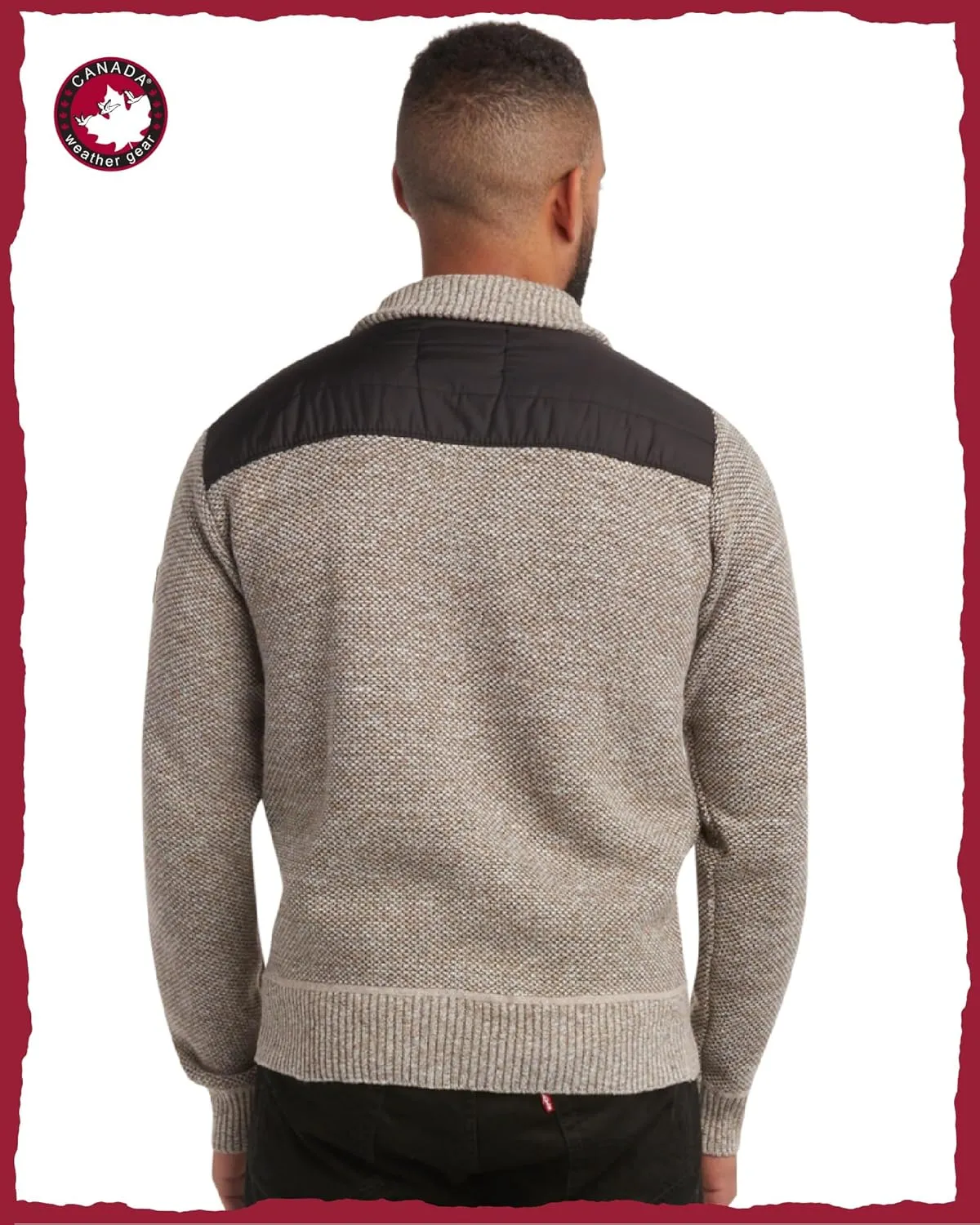 CANADA WEATHER GEAR Men's Sweater - Classic Zip Up Polar Fleece Mens Sweater - Cozy Stylish Jackets for Men (M-XXL)
