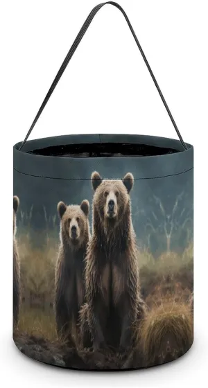 Candy Bags,Encounter Animal Bear Print Halloween Candy Tote Bag,reusable Candy Bucket,fashionable Candy Tote Bag