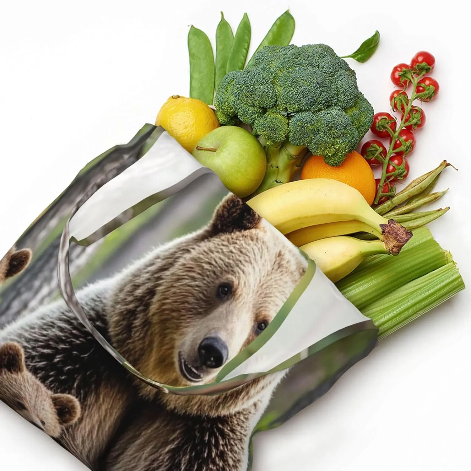 Canvas Tote Bag Lightweight Reusable Grocery Shopping Bag Ocean Sea Animal Shark Handbag for Women Men