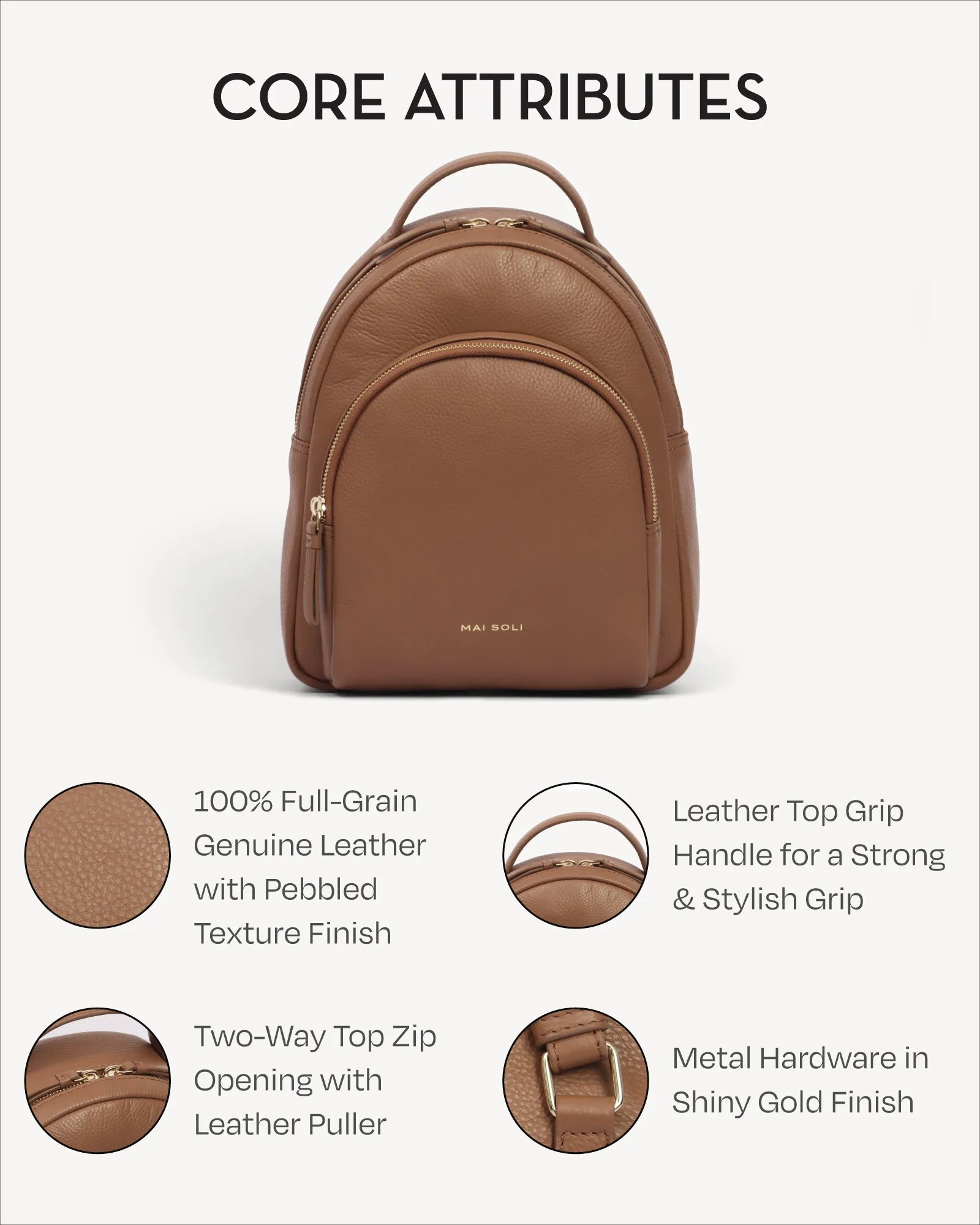 Capri Backpack - Hazelnut