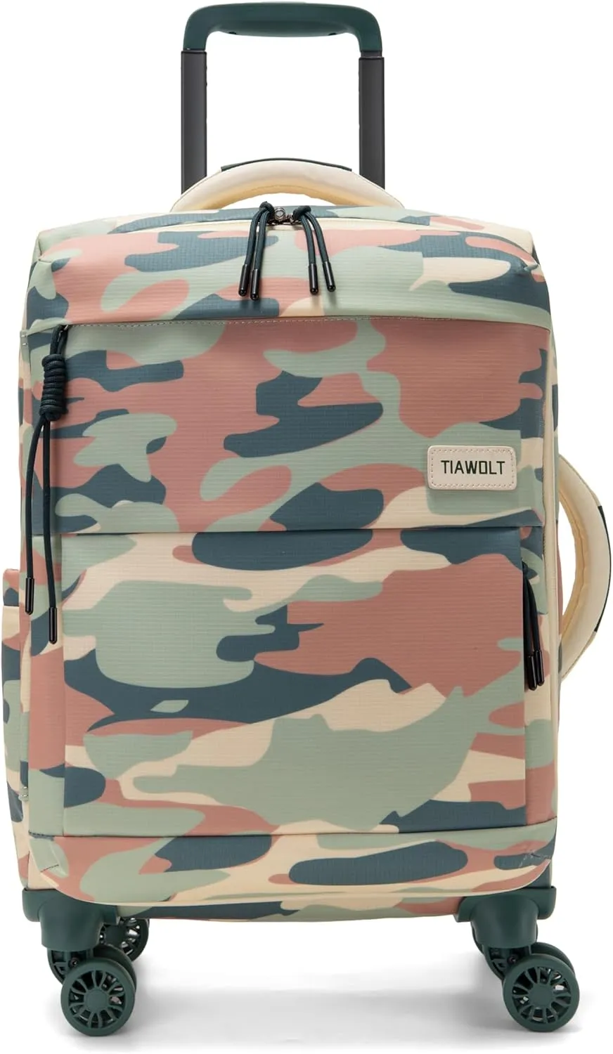 Carry on Luggage with Spinner Wheels，Airline Approved 20Inch Stylish SoftSided Lightweight suitcases with Wet/Dry Pockets Suitcase for travel(camouflage)