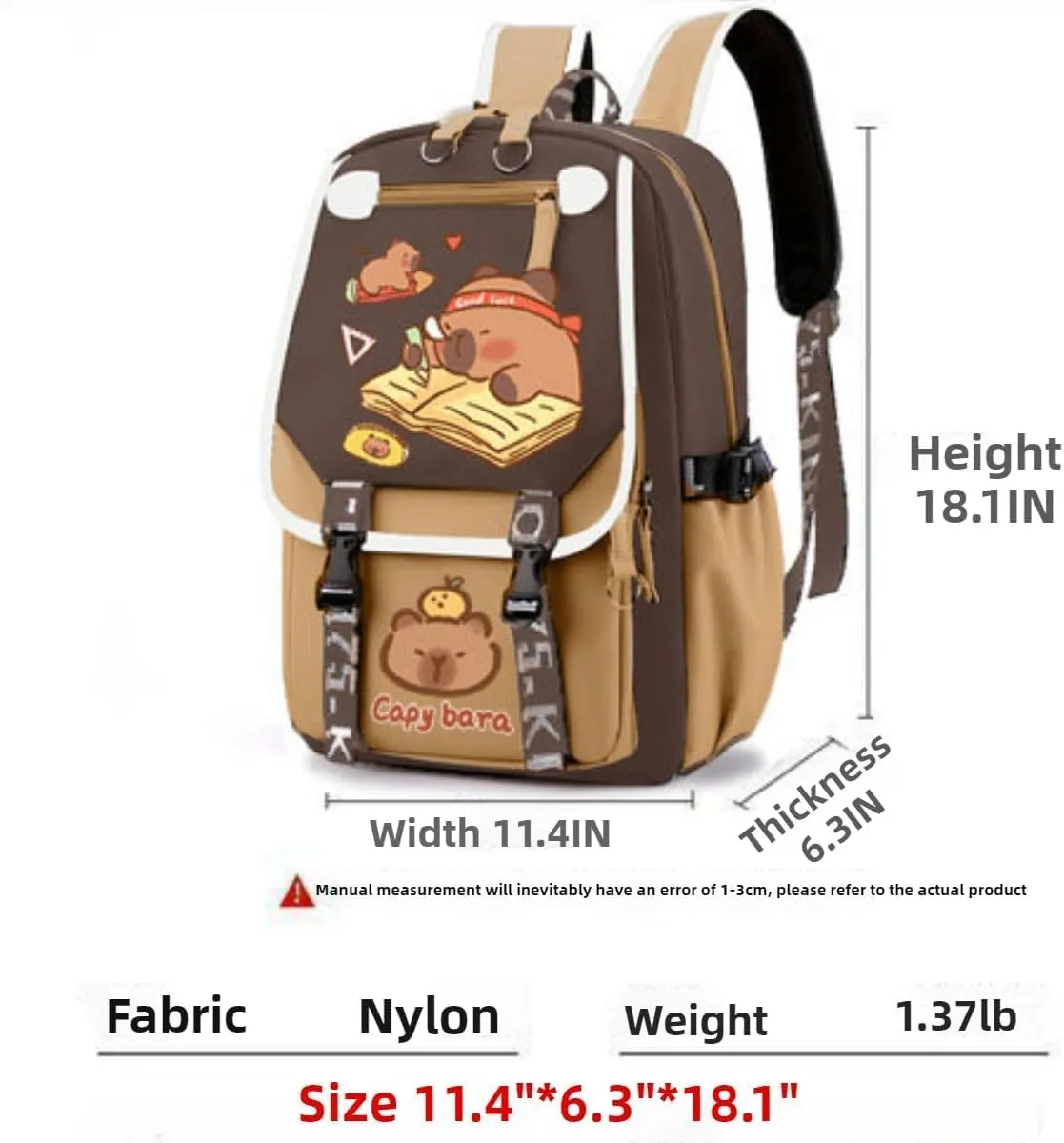 Cartoon Monkey Game Backpack Waterproof Lightweight Casual Travel Bag