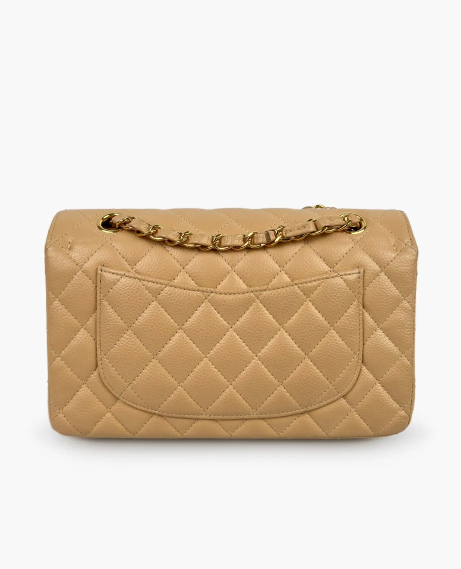 Chanel Timeless Small Beige Caviar GHW